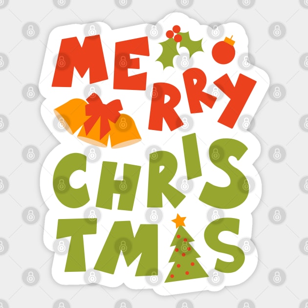 Merry Christmas Hand Lettering Sticker by lymancreativeco